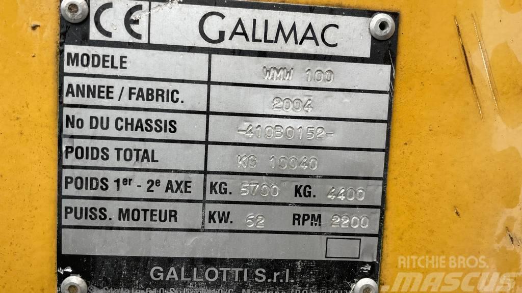 Gallmac WMW 100 Pelle sur pneus