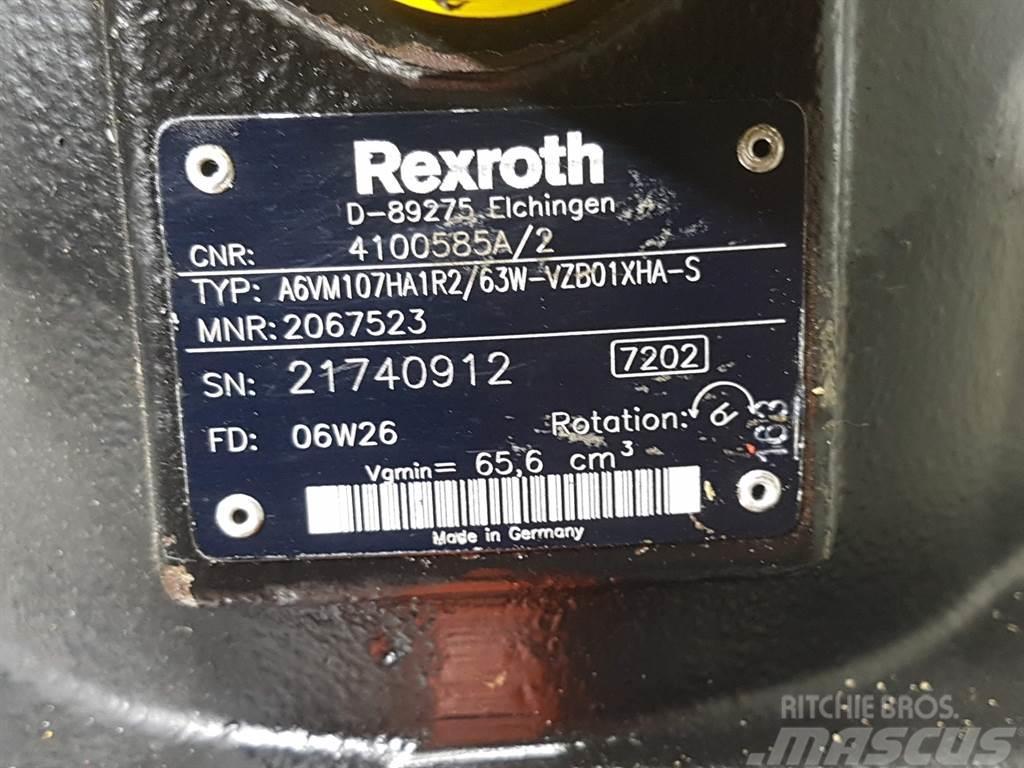 Ahlmann AZ150-Rexroth A6VM107HA1R2/63W-Drive motor Hydraulique