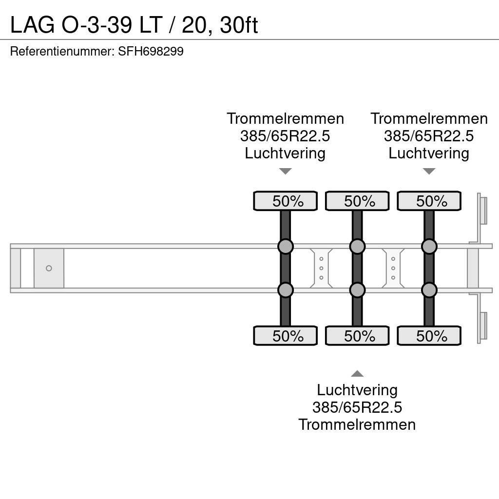 LAG O-3-39 LT / 20, 30ft Semi remorque porte container
