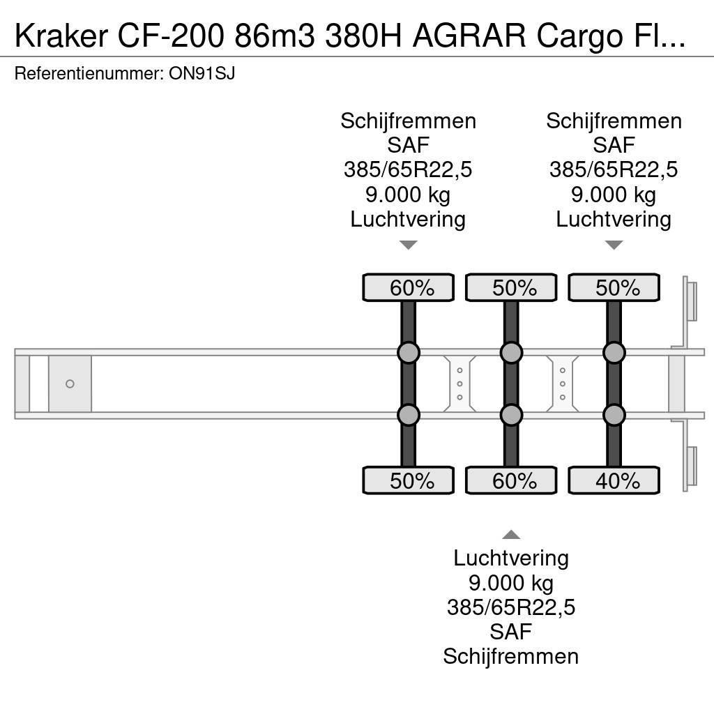 Kraker CF-200 86m3 380H AGRAR Cargo Floor Alcoa dura brig Semi-remorques à plancher mobile