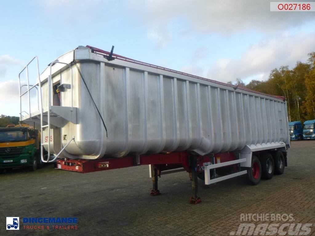 Montracon Tipper trailer alu 53.6 m3 + tarpaulin Benne semi remorque