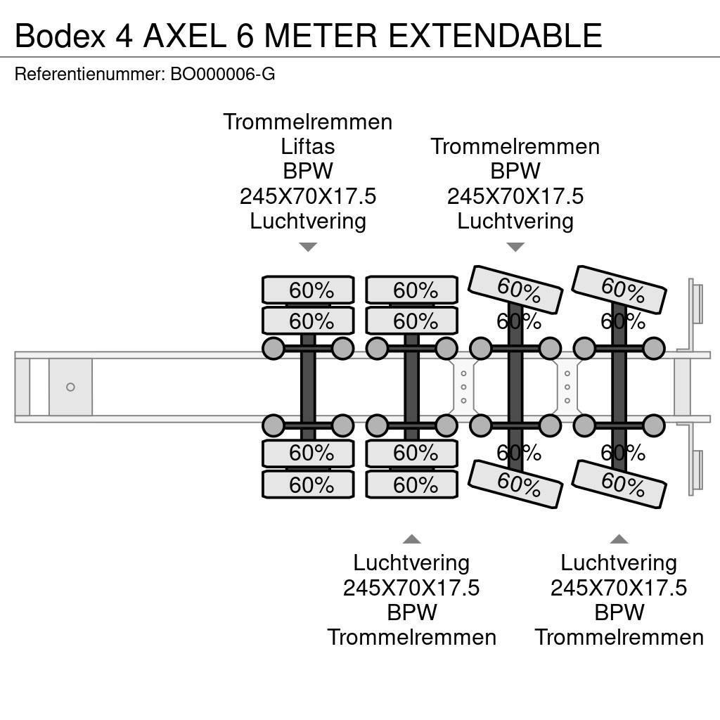 Bodex 4 AXEL 6 METER EXTENDABLE Semi remorque surbaissée