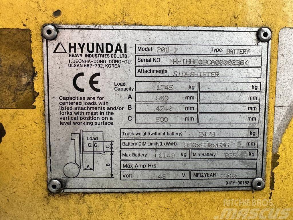 Hyundai 20 B 7 Chariots élévateurs électriques