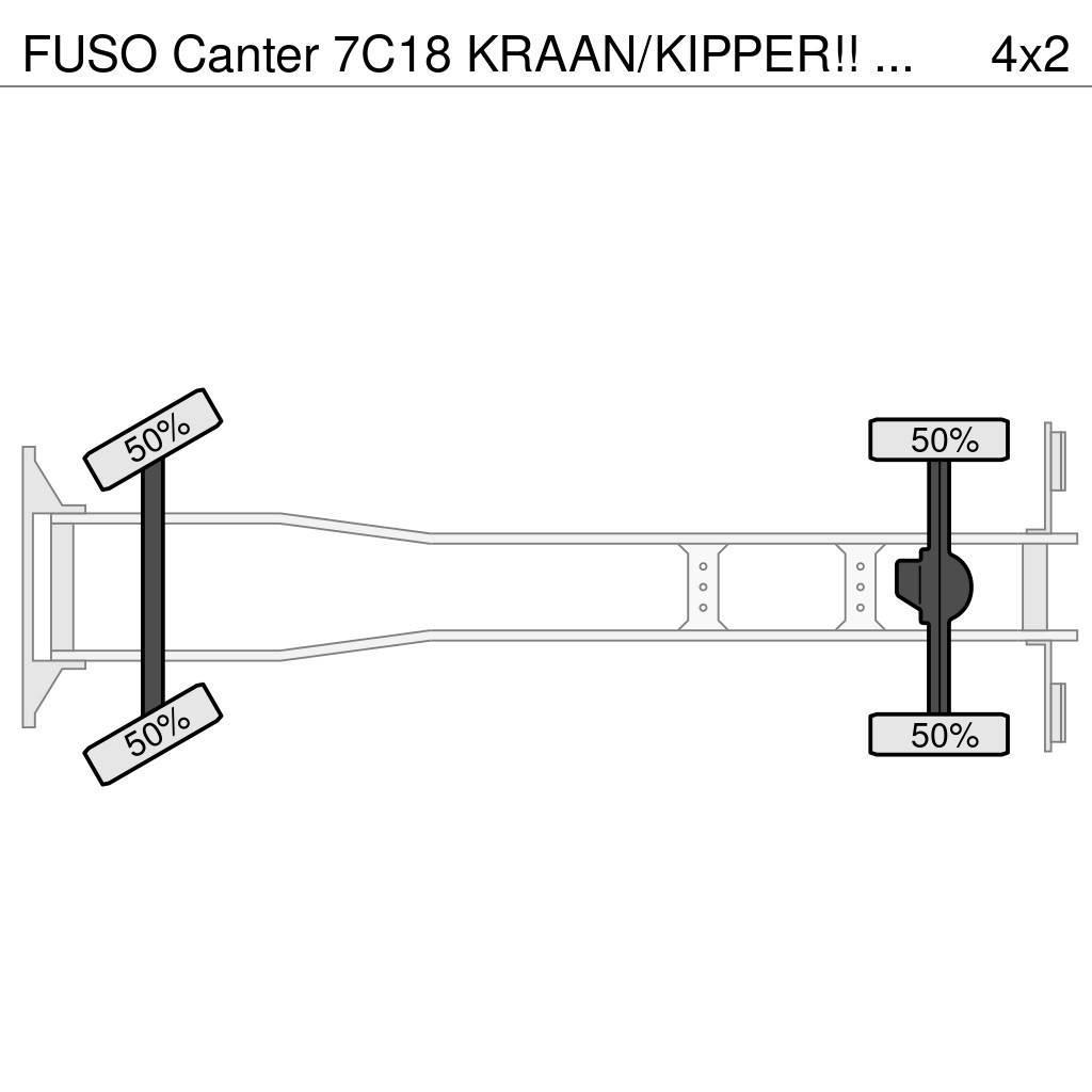 Fuso Canter 7C18 KRAAN/KIPPER!! EURO6!! Grues tout terrain