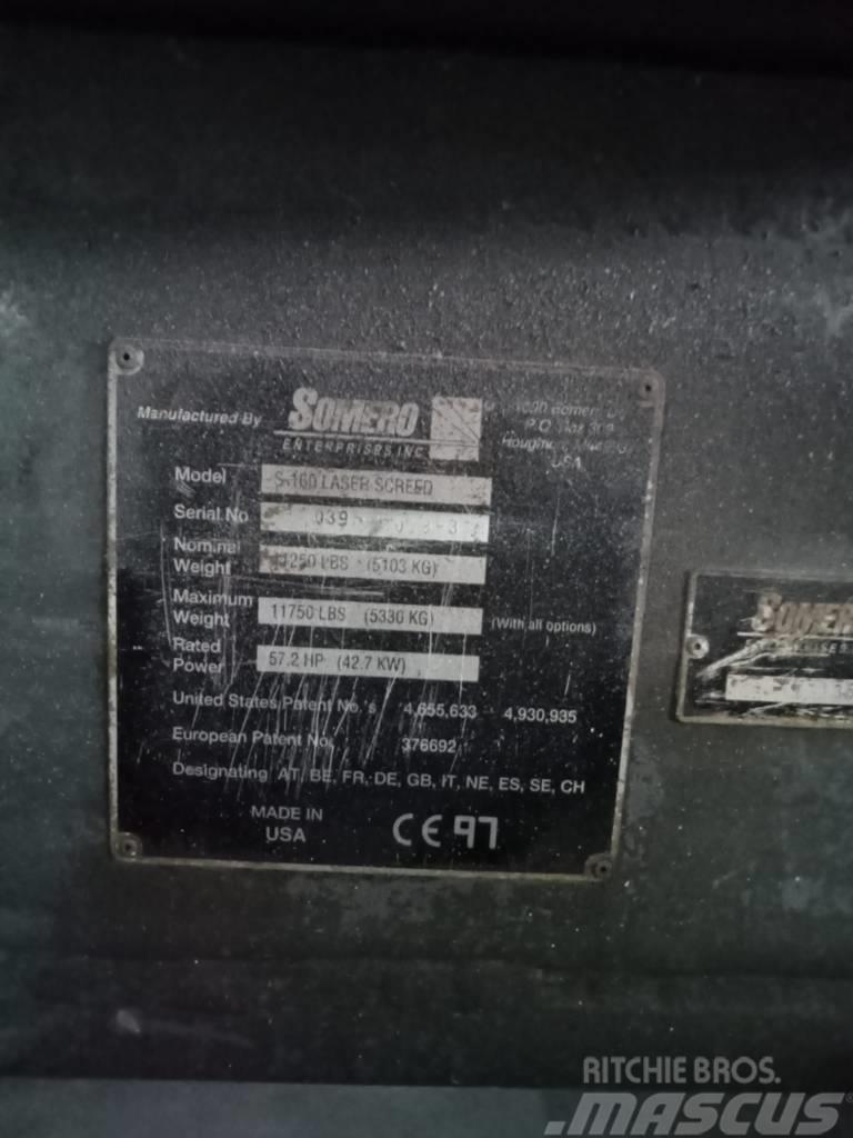 Somero S-160 Laser Screed Bras de distribution béton