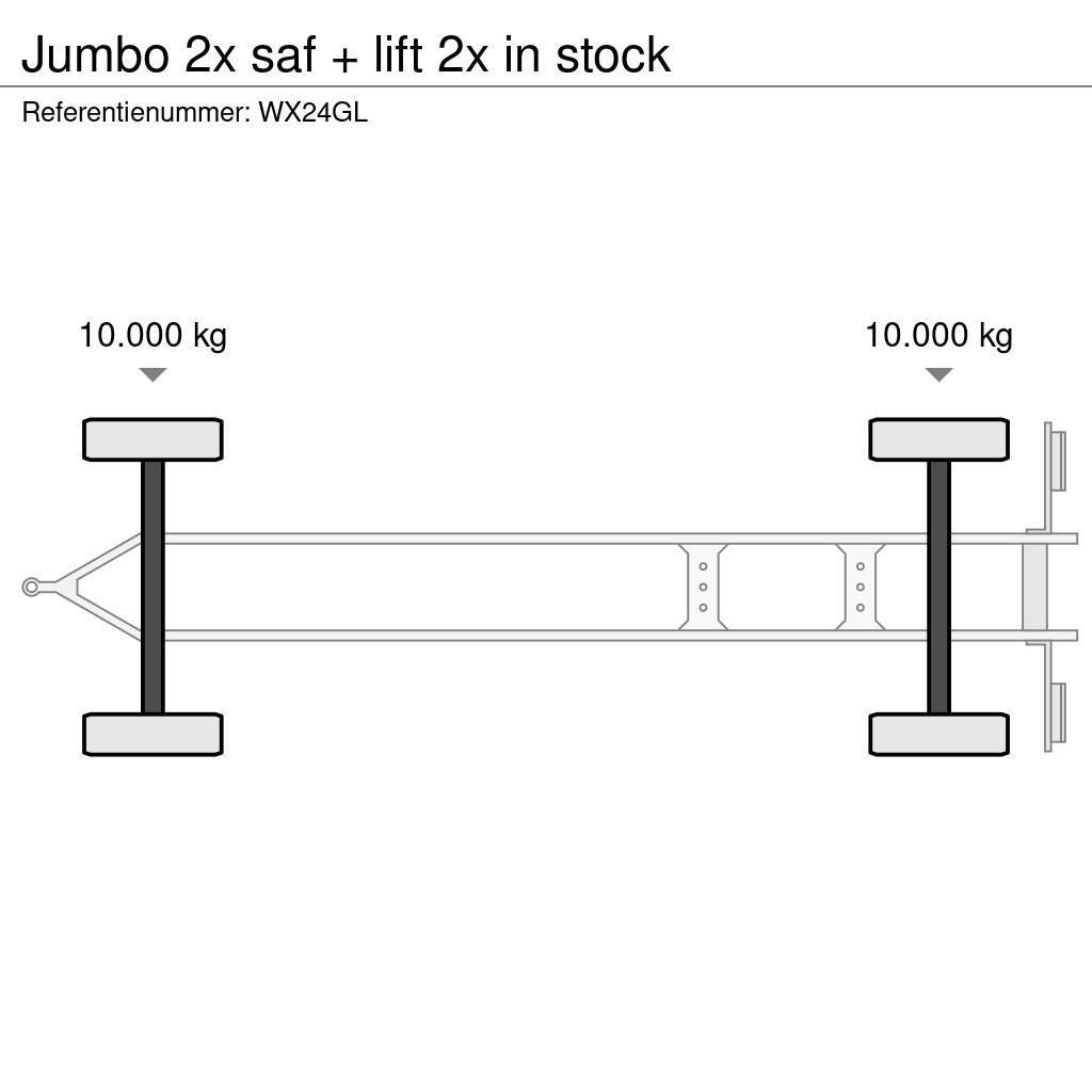 Jumbo 2x saf + lift 2x in stock Remorque Fourgon