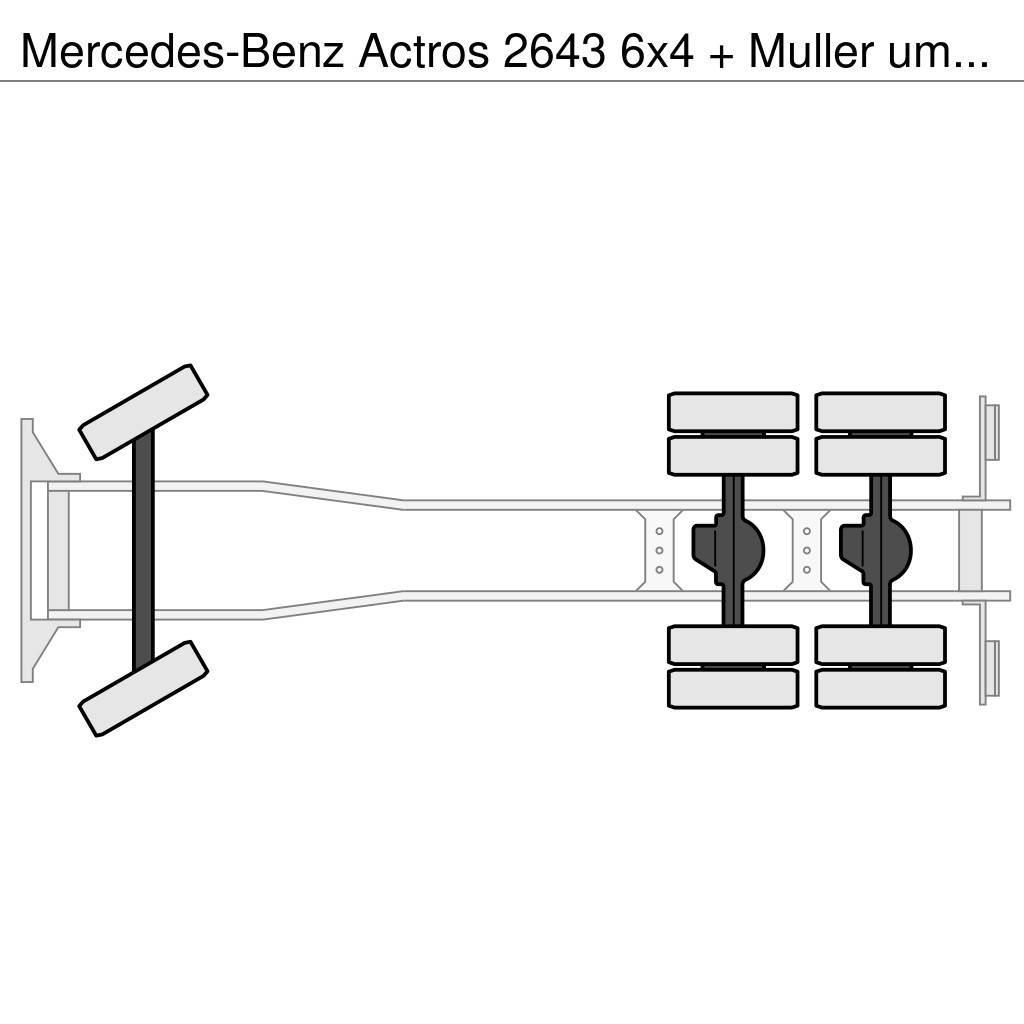 Mercedes-Benz Actros 2643 6x4 + Muller umwelttechniek aufbau Camion aspirateur, Hydrocureur
