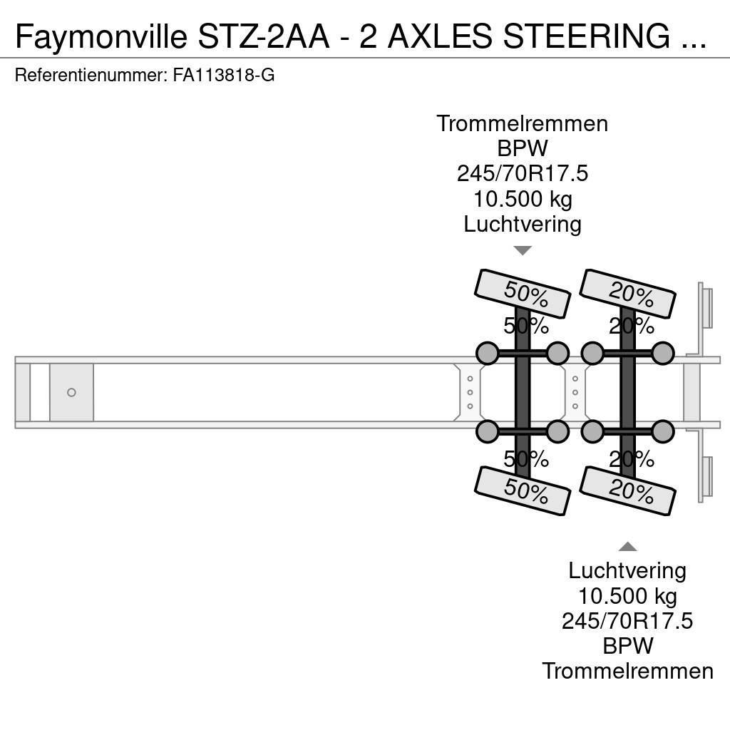 Faymonville STZ-2AA - 2 AXLES STEERING - BED: 7,40 + 3,55 METE Semi remorque surbaissée