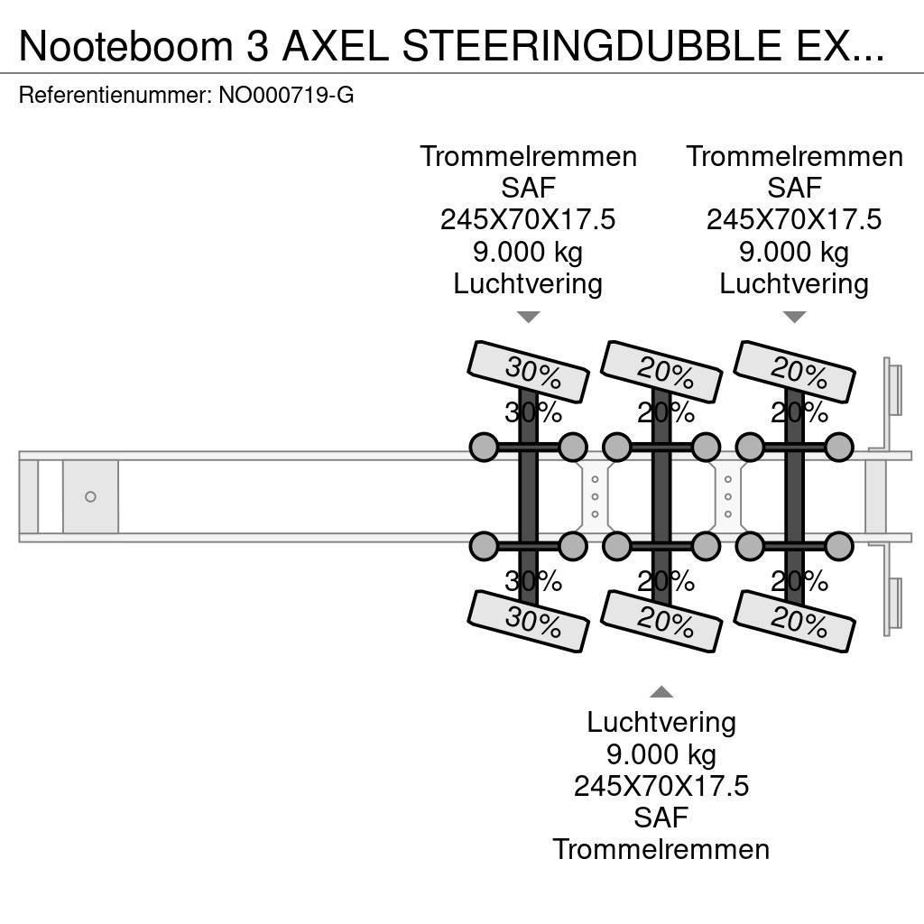 Nooteboom 3 AXEL STEERINGDUBBLE EXTENDABLE 2 X 5,5 METER Semi remorque surbaissée
