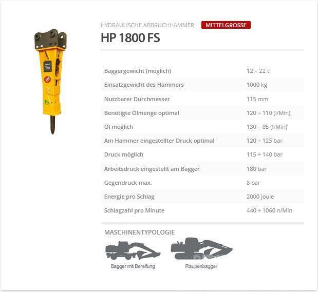 Indeco HP 1800 FS Marteau hydraulique