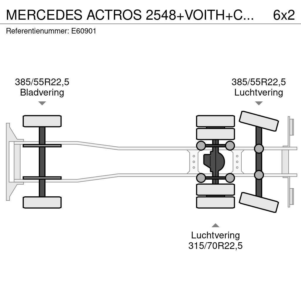 Mercedes-Benz ACTROS 2548+VOITH+CHARIOT EMBARQUER Camion à rideaux coulissants (PLSC)