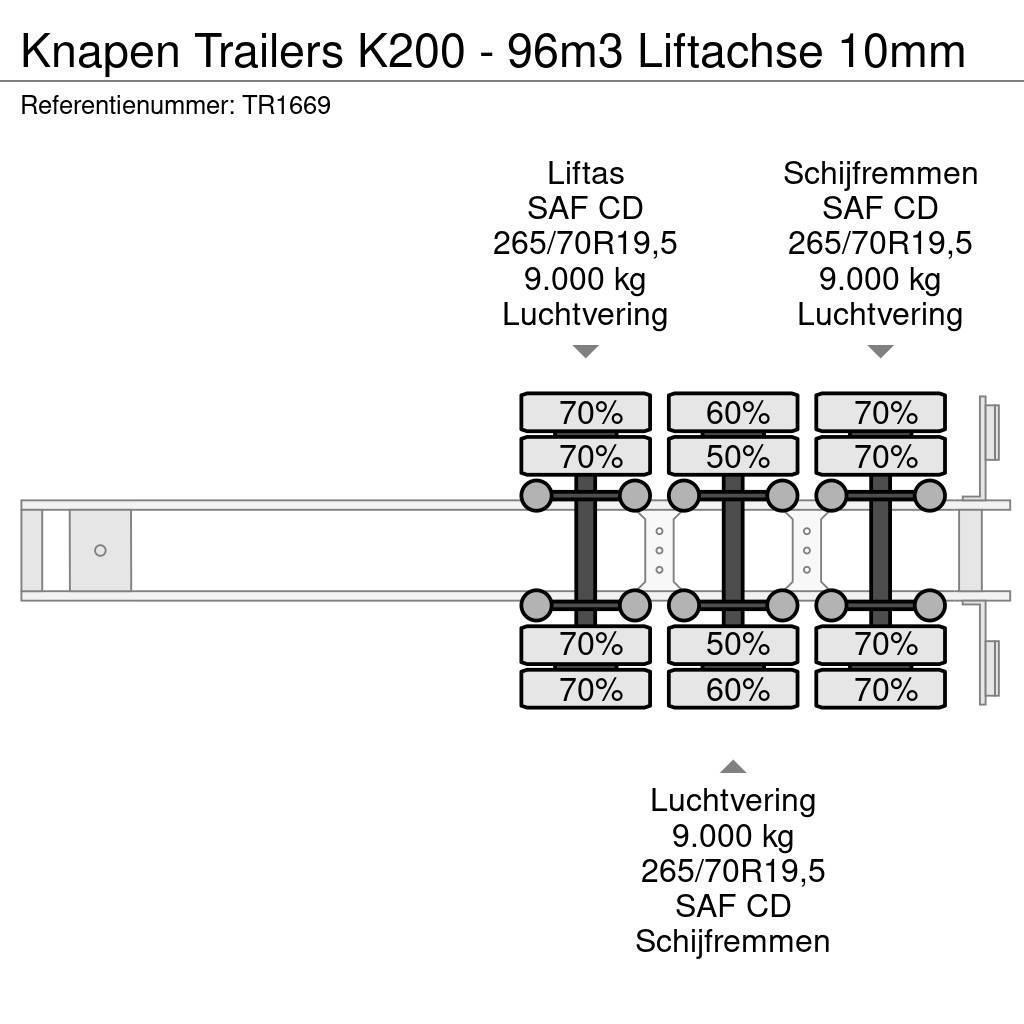 Knapen Trailers K200 - 96m3 Liftachse 10mm Semi-remorques à plancher mobile