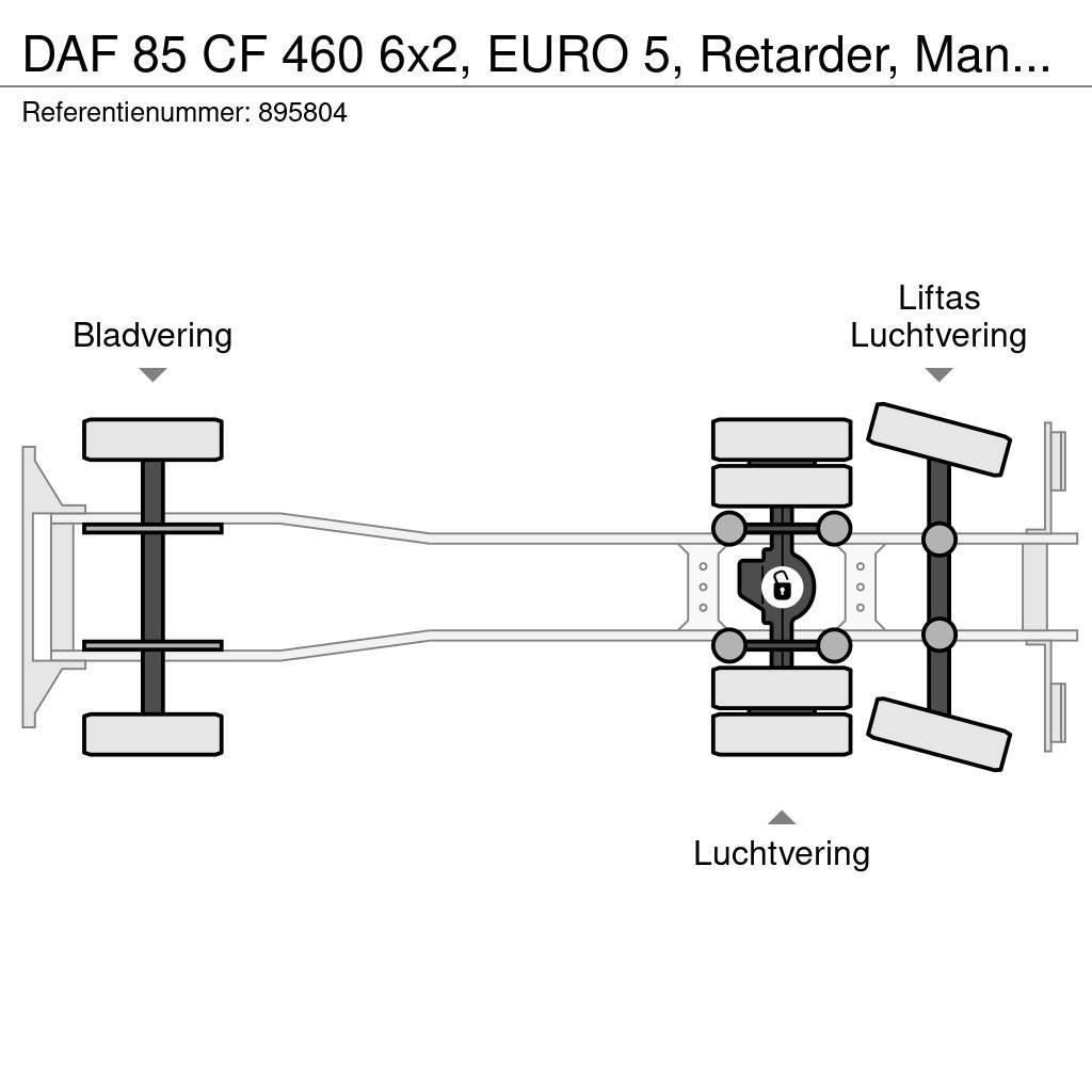 DAF 85 CF 460 6x2, EURO 5, Retarder, Manual, Fassi, Re Camion plateau