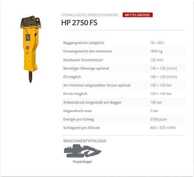 Indeco HP 2750 FS Marteau hydraulique