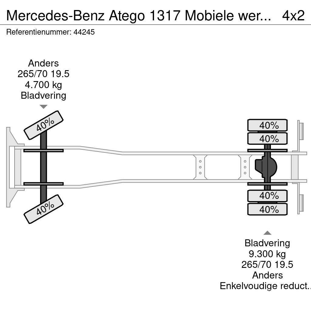 Mercedes-Benz Atego 1317 Mobiele werkplaats + ROM zuigtank Camion Fourgon