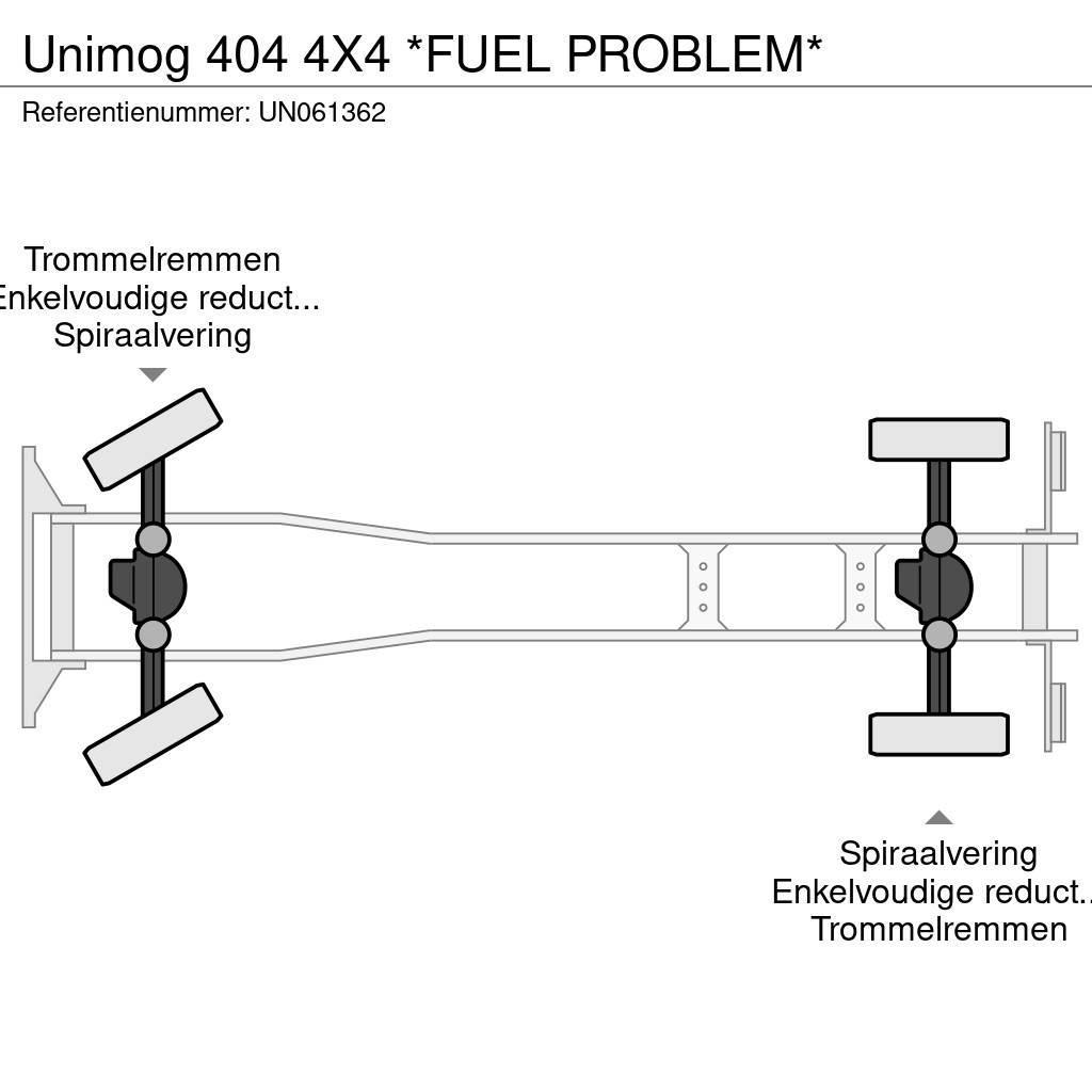 Unimog 404 4X4 *FUEL PROBLEM* Camion plateau