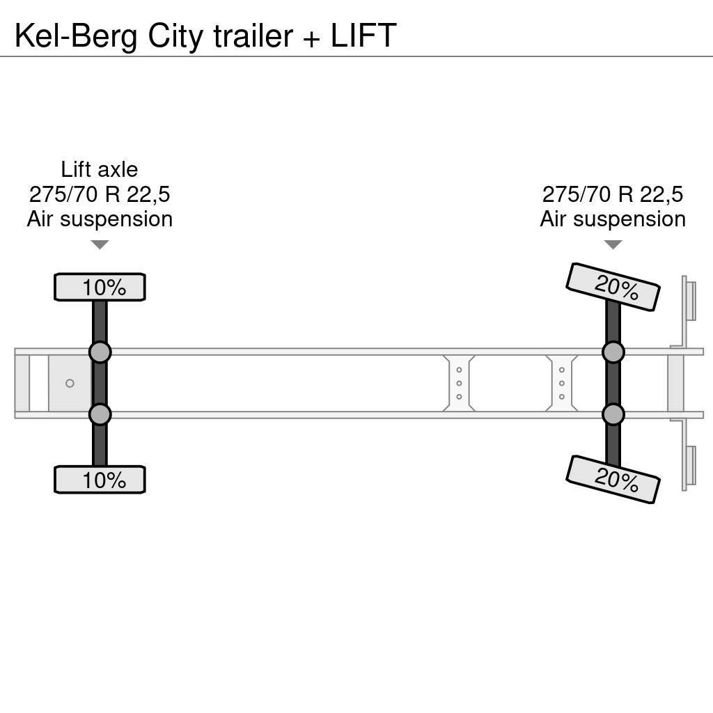 Kel-Berg City trailer + LIFT Semi remorque à rideaux coulissants (PLSC)