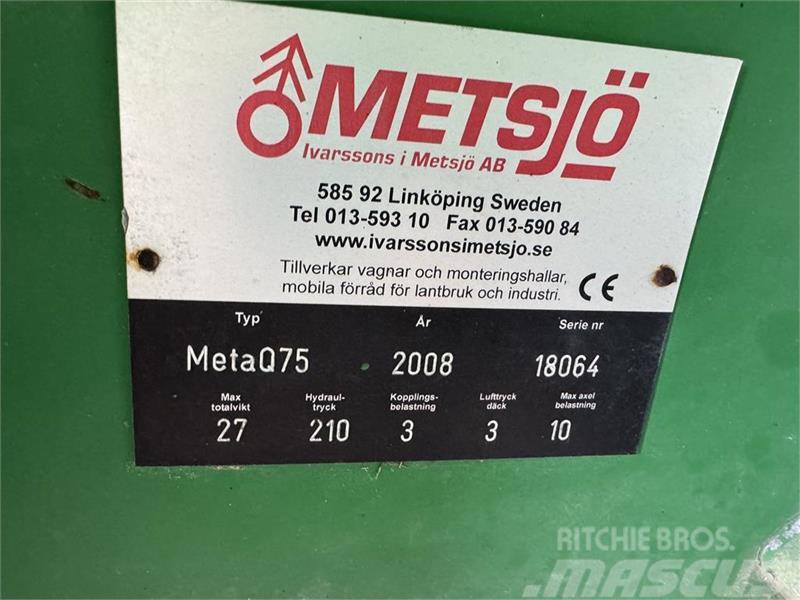 Metsjö MetaQ 75 Skiftelandsvogn Remorque multi-usage