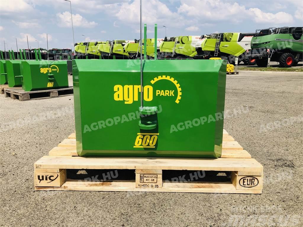  600 kg front hitch weight, in green color Masse avant