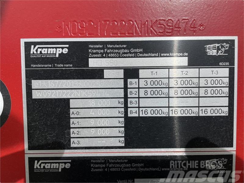 Krampe HD 550 Autres matériels d'espace vert
