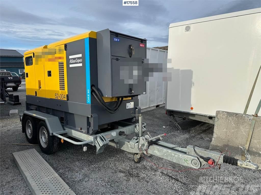 Atlas Copco QAS80 diesel generator/aggegate on trailer Autres accessoires