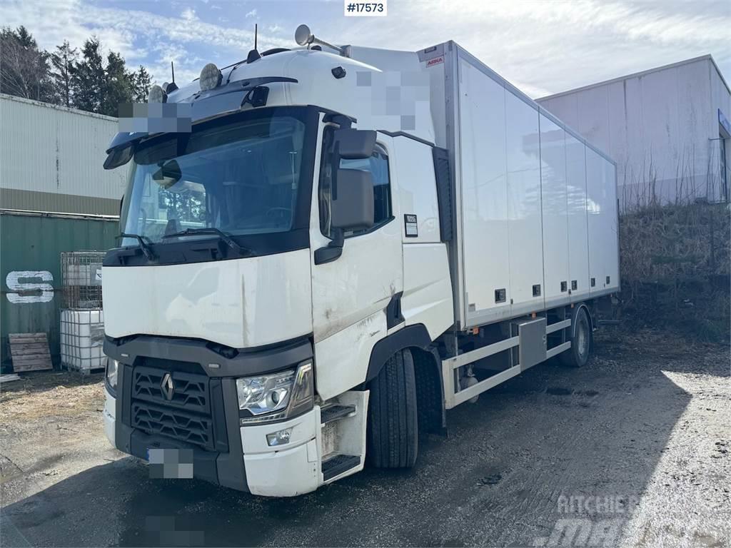 Renault T380 4x2 box truck w/ full side opening and liftin Camion Fourgon