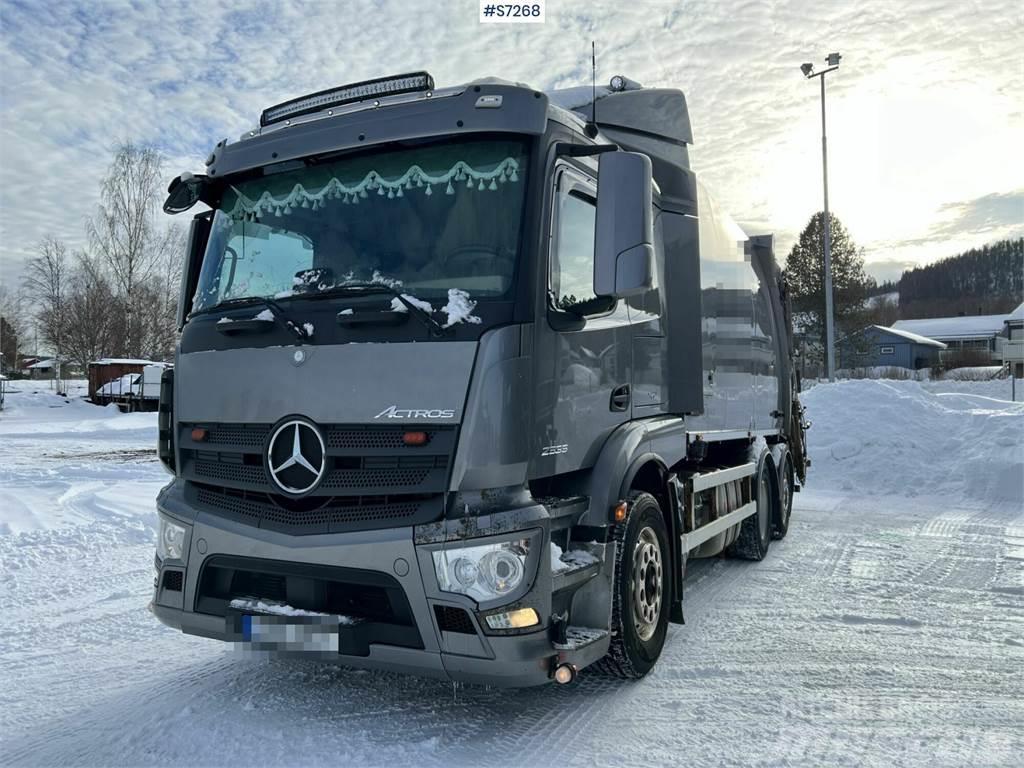Mercedes-Benz Actros 963-0-C Garbage Truck Rear Loader SEE VIDEO Camion poubelle