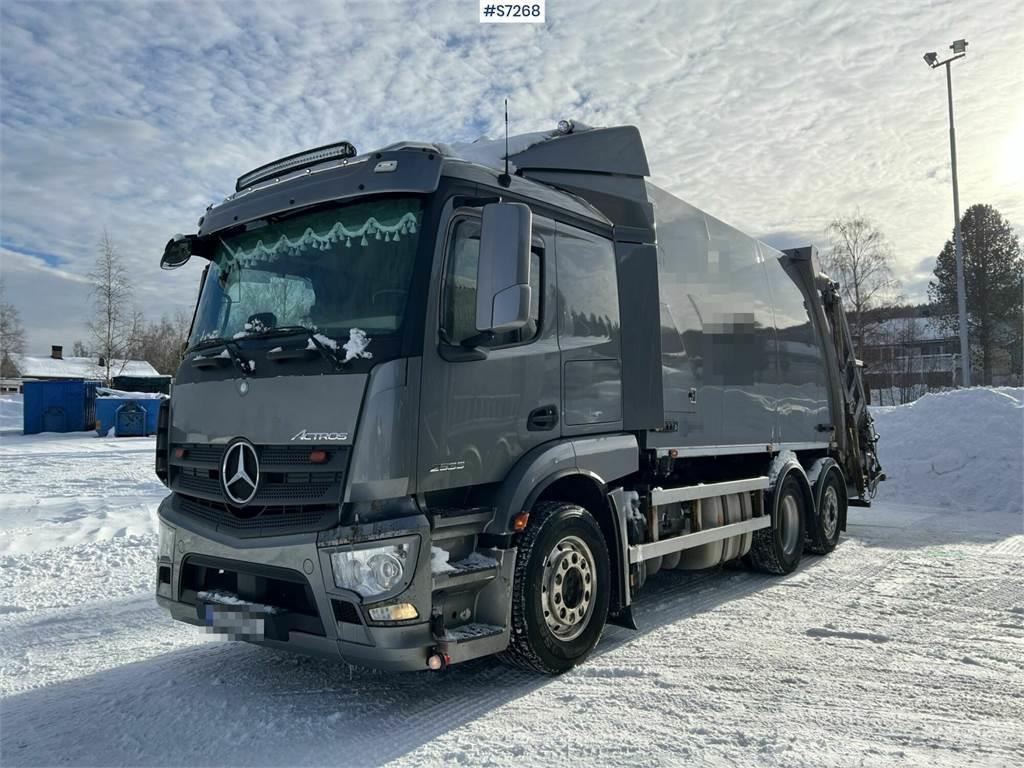 Mercedes-Benz Actros 963-0-C Garbage Truck Rear Loader SEE VIDEO Camion poubelle