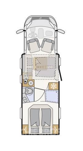 Dethleffs Trend 90 T7057 DBL Modelo 2022 Mobil home / Caravane