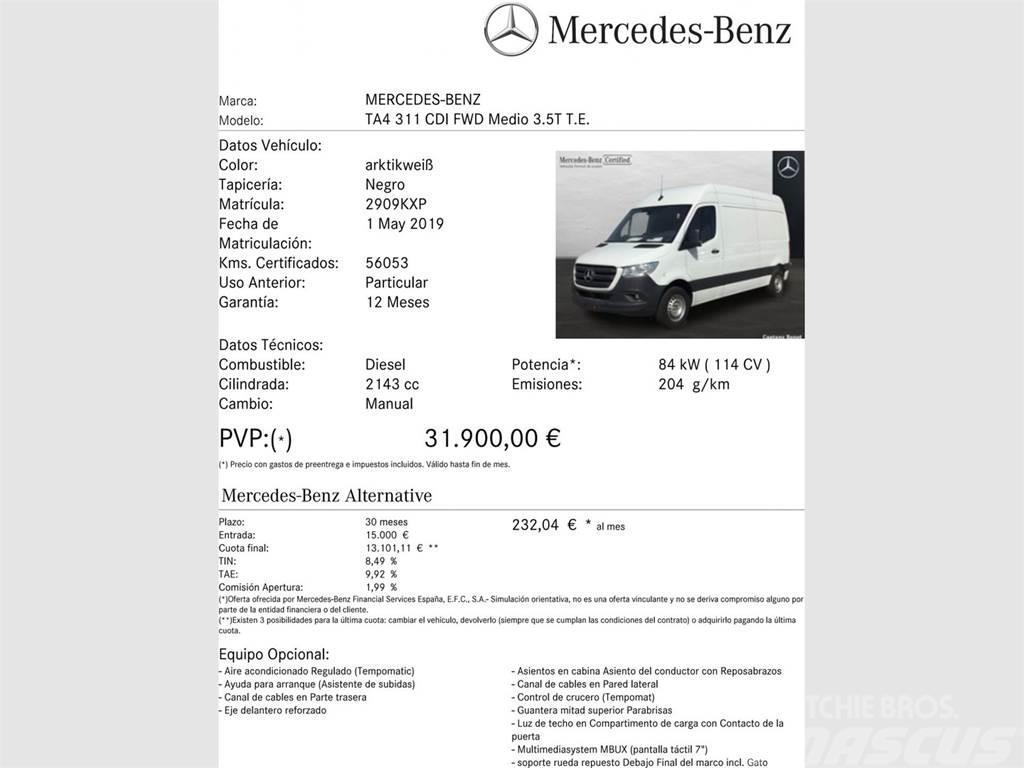 Mercedes-Benz Sprinter 311 CDI MEDIO 3.5T T. ALTO Utilitaire