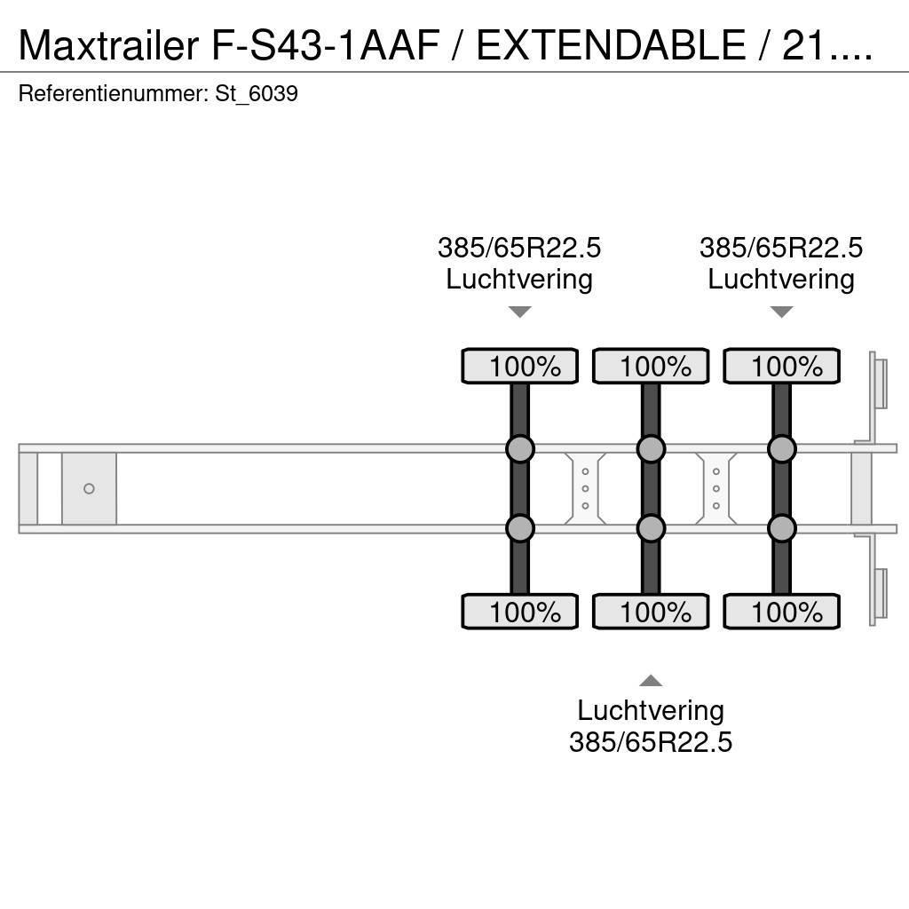 MAX Trailer F-S43-1AAF / EXTENDABLE / 21.10 mtr / TE KOOP - TE Autres semi remorques