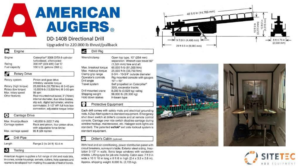 American Augers DD140 Foreuse horizontale