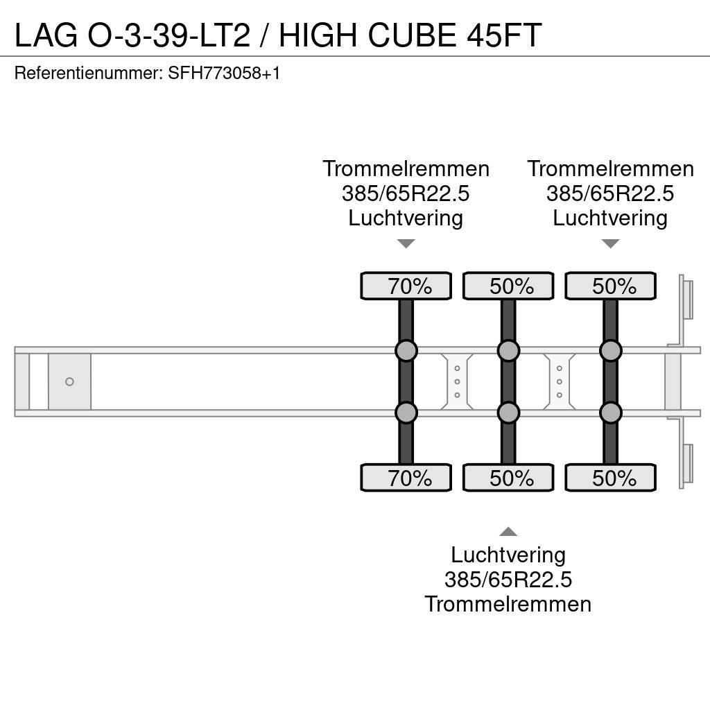LAG O-3-39-LT2 / HIGH CUBE 45FT Semi remorque porte container