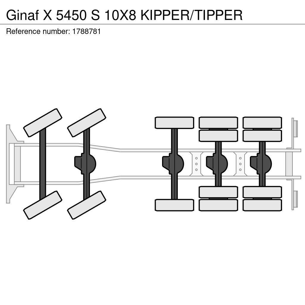 Ginaf X 5450 S 10X8 KIPPER/TIPPER Camion benne