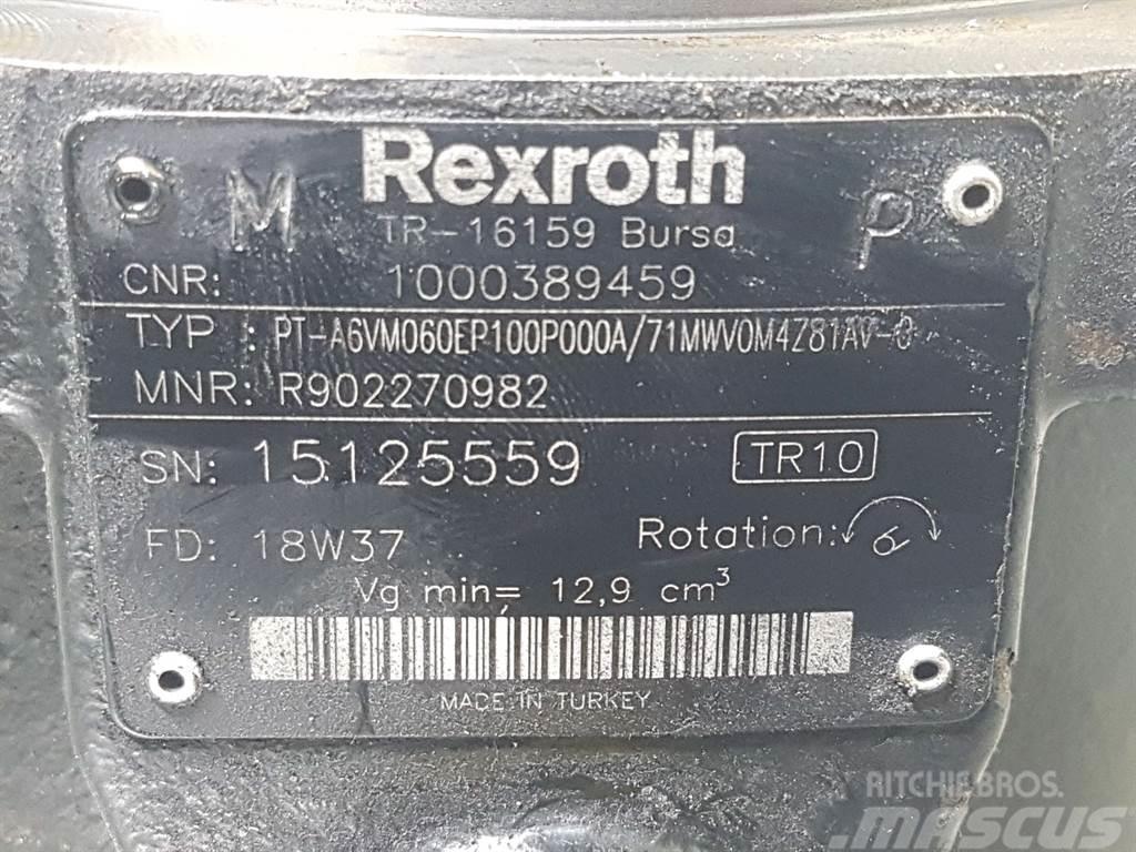 Wacker Neuson 1000389459-Rexroth A6VM060EP100-Drive motor Hydraulique