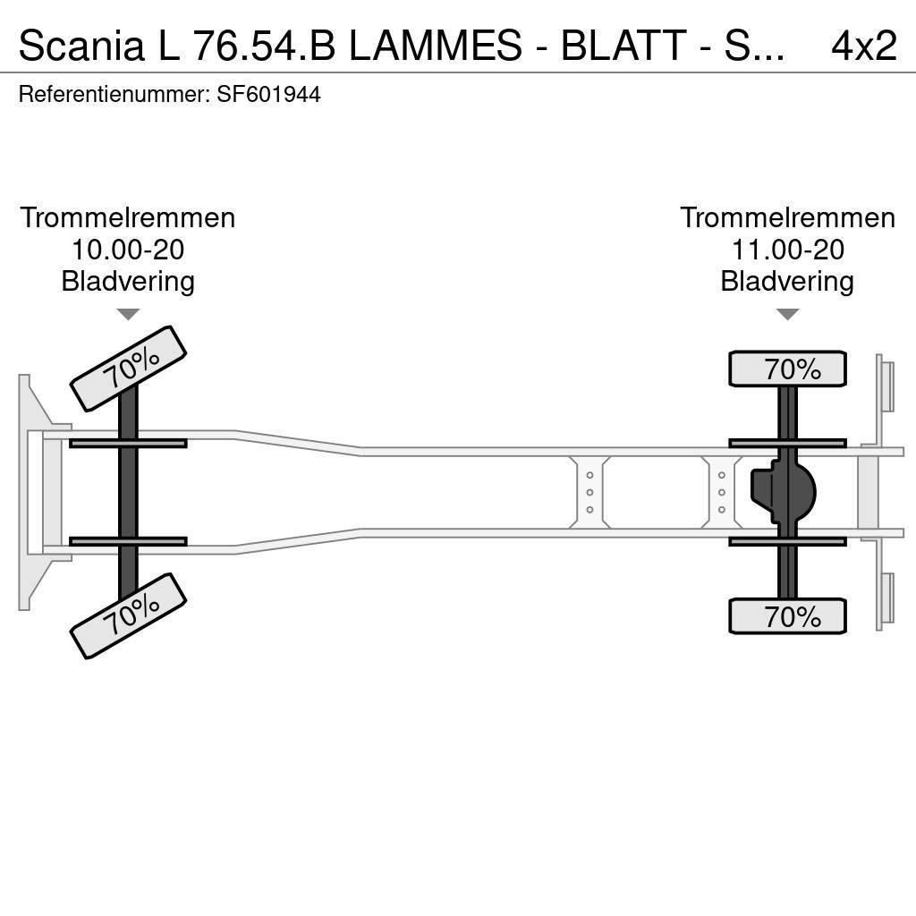 Scania L 76.54.B LAMMES - BLATT - SPRING Camion plateau
