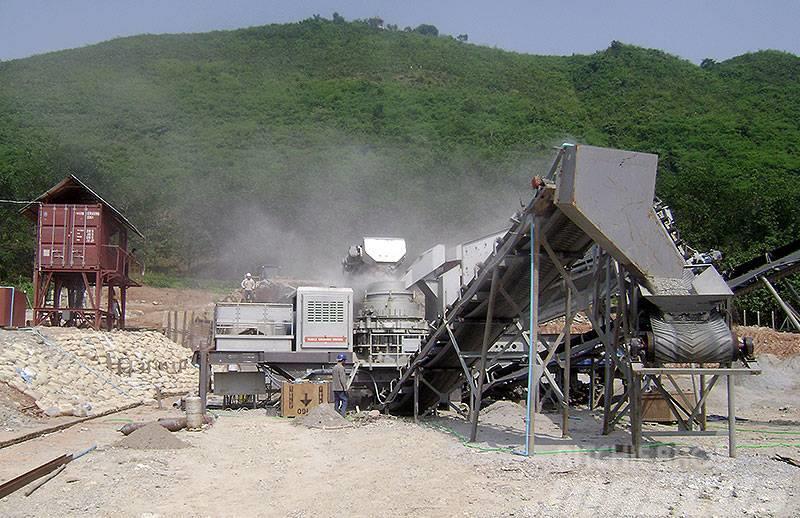 Liming KH300 mobile crushing&screening plant with hopper Concasseur mobile