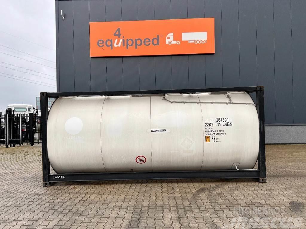 CIMC tankcontainers TOP: ONE WAY/NEW 20FT ISO tankconta Conteneurs-citernes