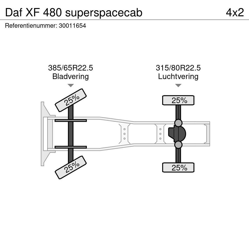 DAF XF 480 superspacecab Tracteur routier