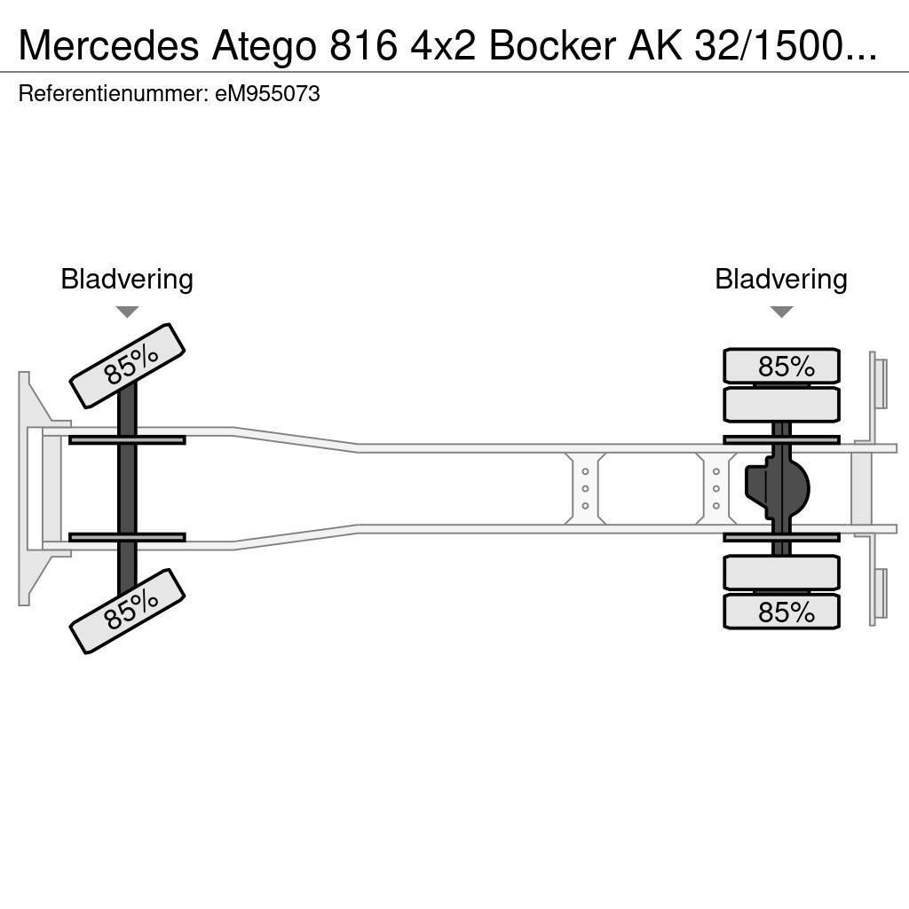 Mercedes-Benz Atego 816 4x2 Bocker AK 32/1500 SPS crane Grues tout terrain