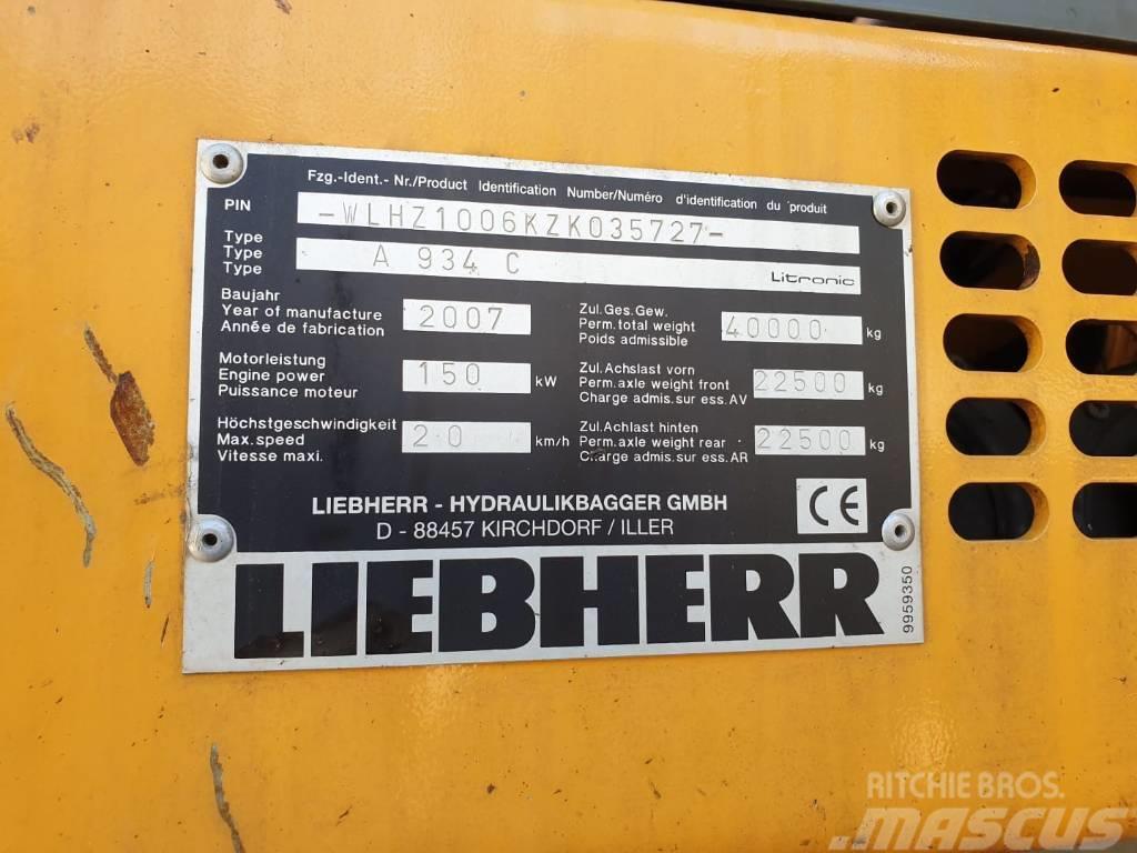 Liebherr A934C Litronic Pelle à déchets