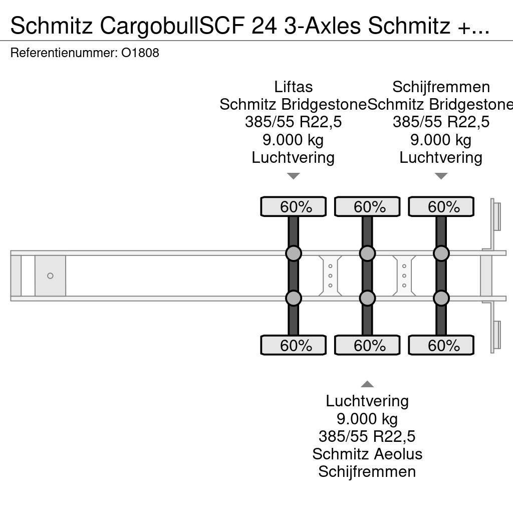 Schmitz Cargobull SCF 24 3-Axles Schmitz + GENSET - Lift-axle - Disc Semi remorque porte container