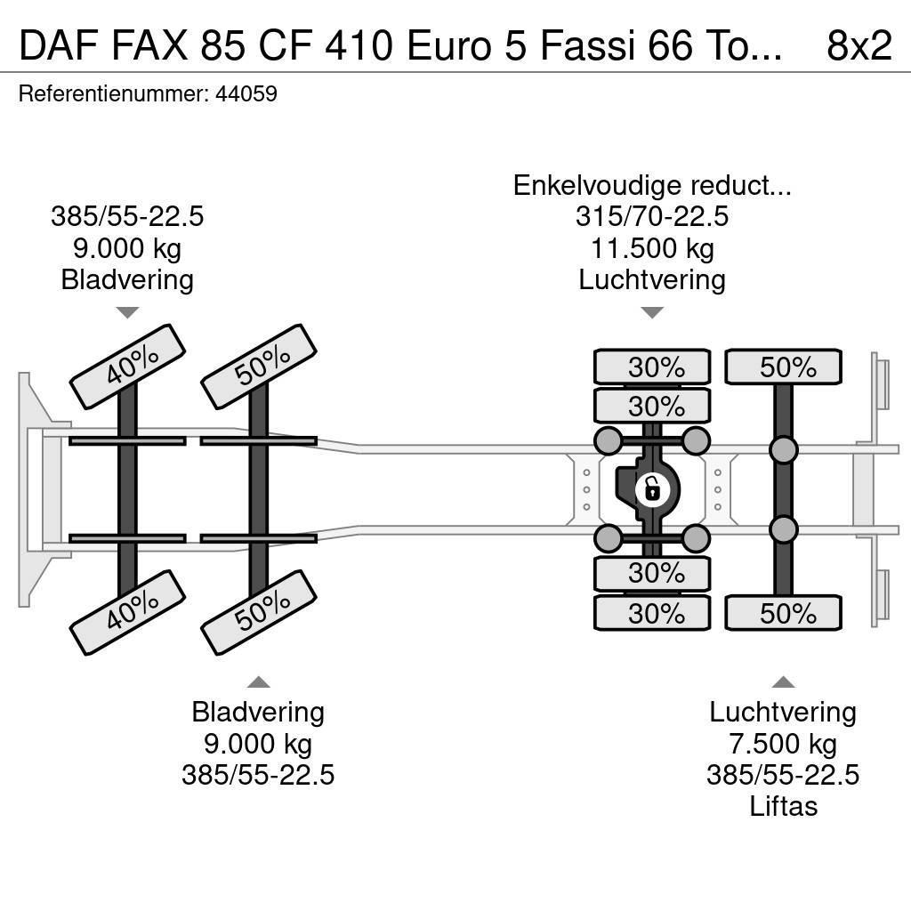 DAF FAX 85 CF 410 Euro 5 Fassi 66 Tonmeter laadkraan Grues tout terrain