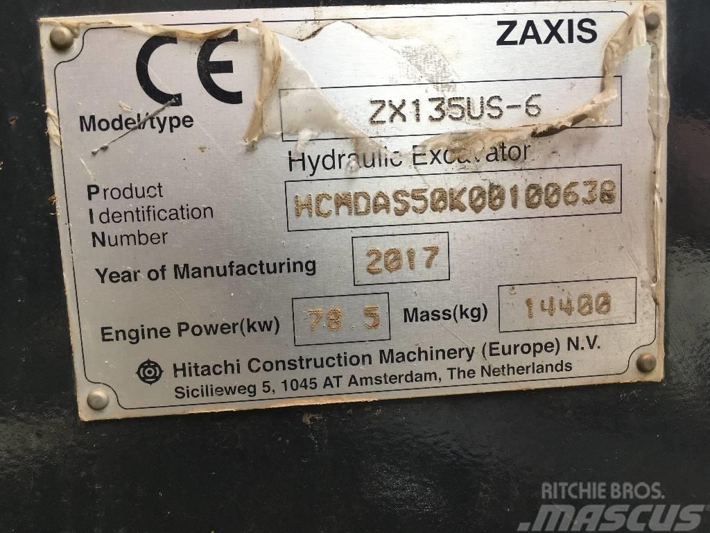 Hitachi ZX135US-6-BL Pelle sur chenilles