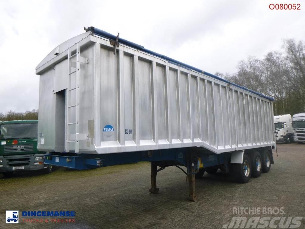 United TRAILERS Tipper trailer alu 52 m3 + tarpaulin Benne semi remorque