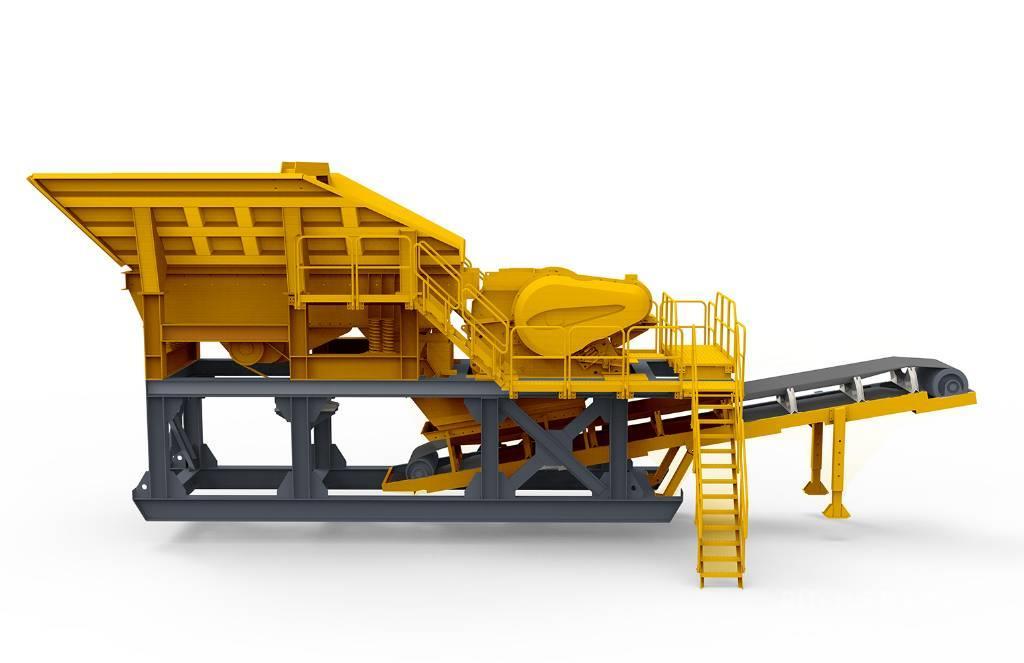 Kinglink Skid Mounted Portable Jaw Crusher Plant Concasseur mobile