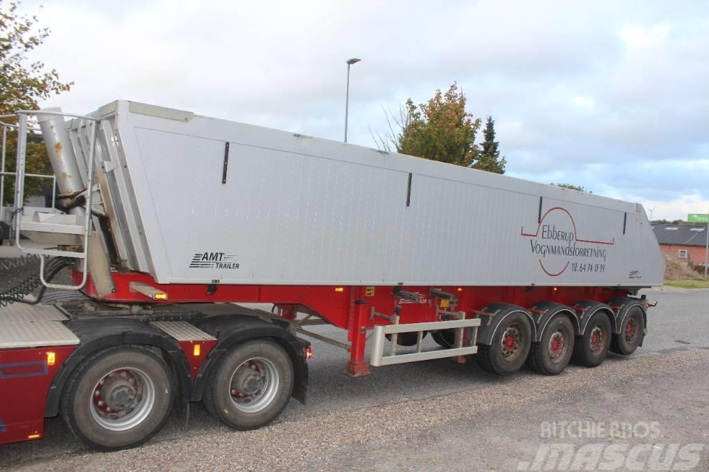AMT TG400 4 akslet 36 m3 tip trailer med plast. Benne semi remorque