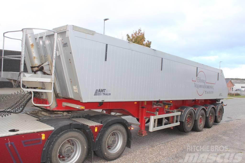 AMT TG400 4 akslet 36 m3 tip trailer med plast. Benne semi remorque
