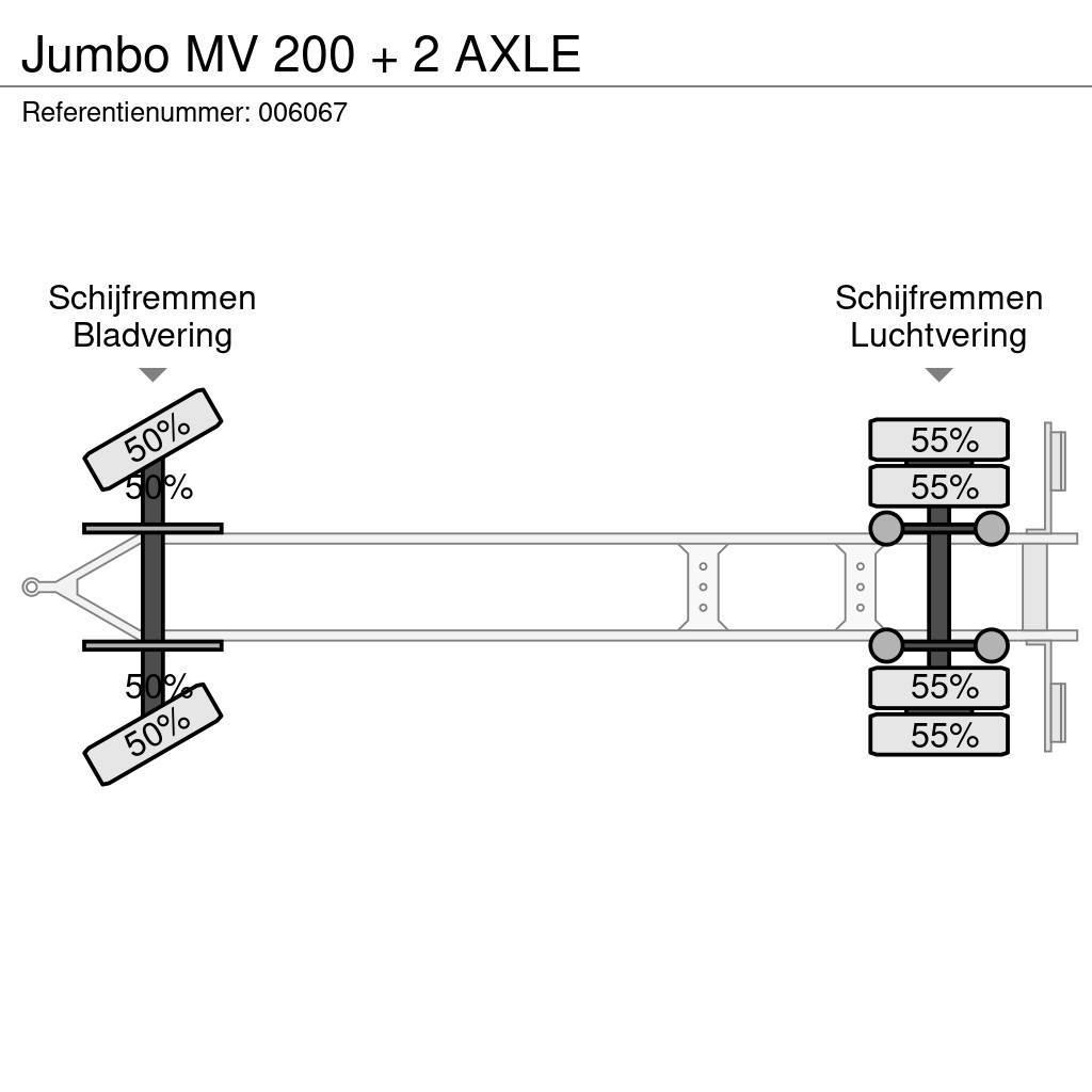 Jumbo MV 200 + 2 AXLE Remorque à rideaux coulissants (PLSC)