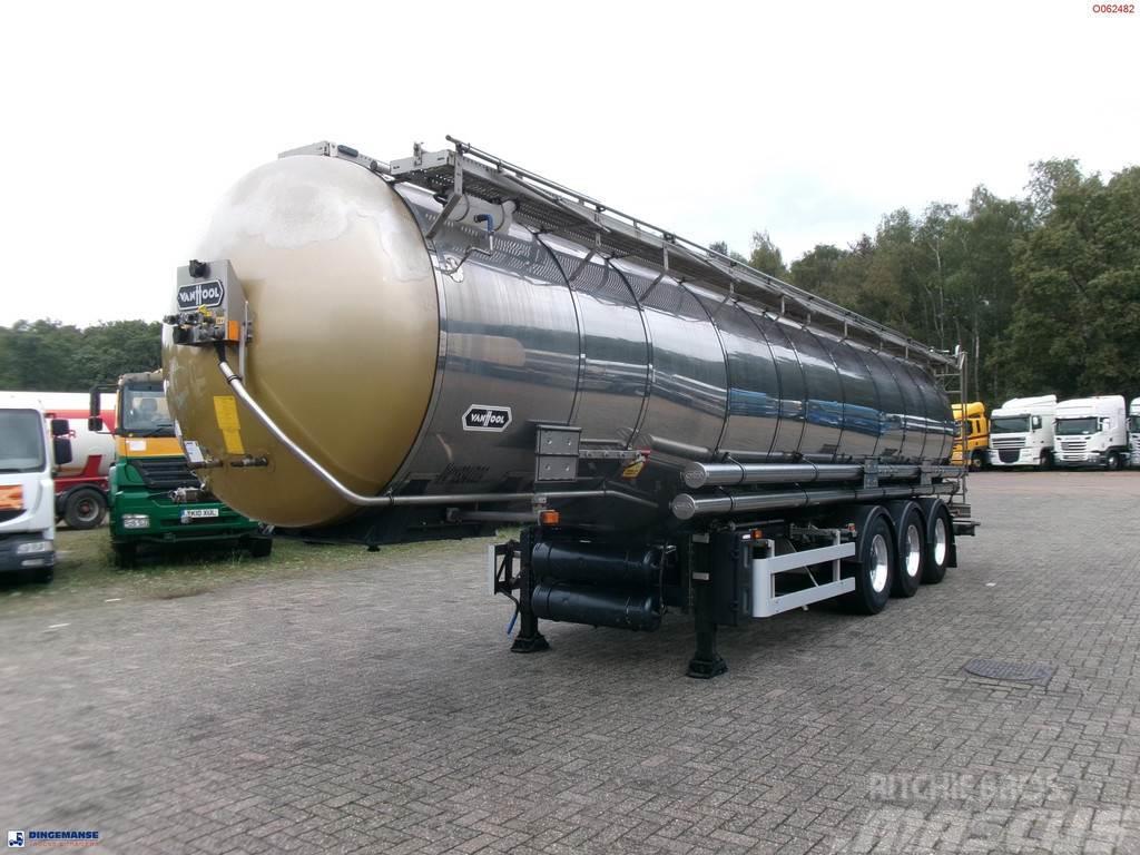 Van Hool Chemical tank inox 33 m3 / 3 comp / ADR 30-03-2024 Semi remorque citerne